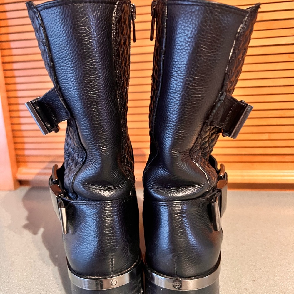 Vince Camuto Black Leather Boots - Picture 4 of 7